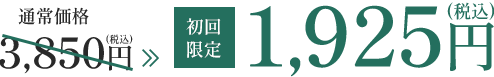 通常価格3,850円→初回限定1,925円(税込)